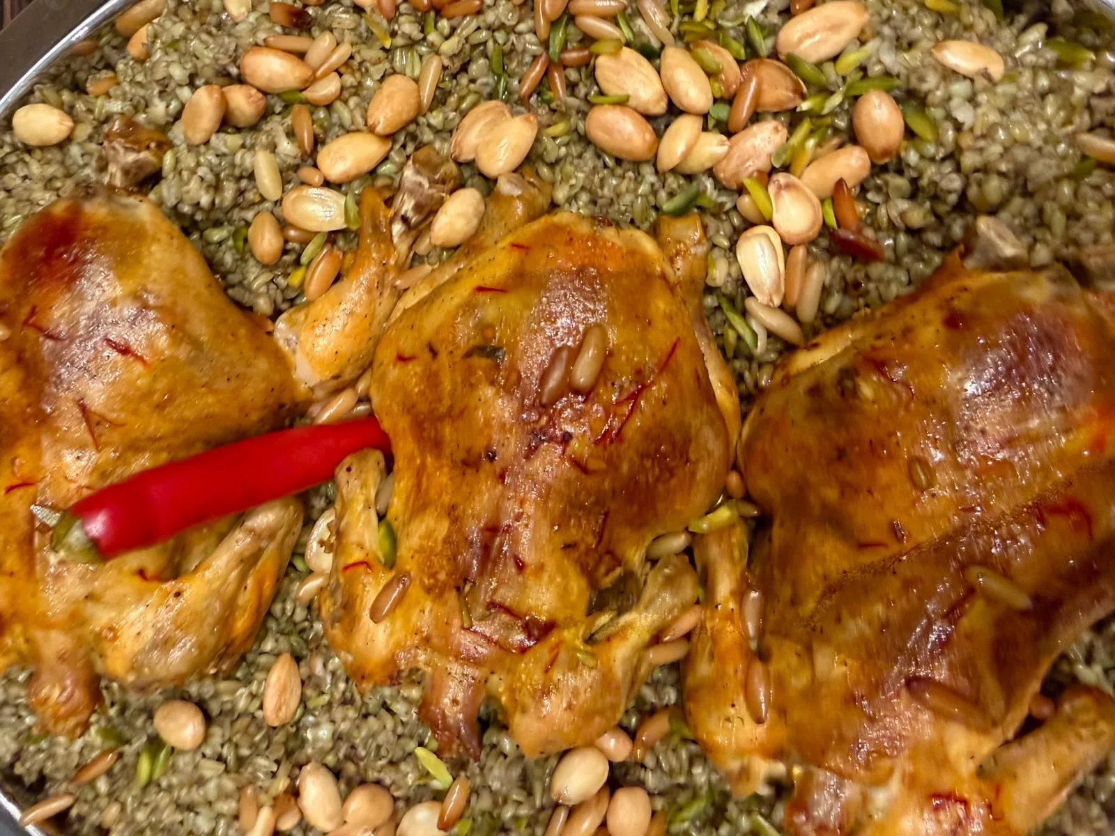 Chicken Freekeh with Saffron