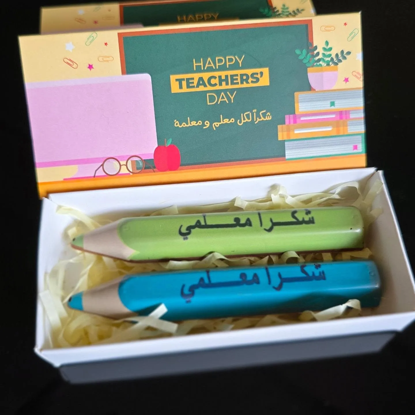 Teachers' Day chocolate pencils box