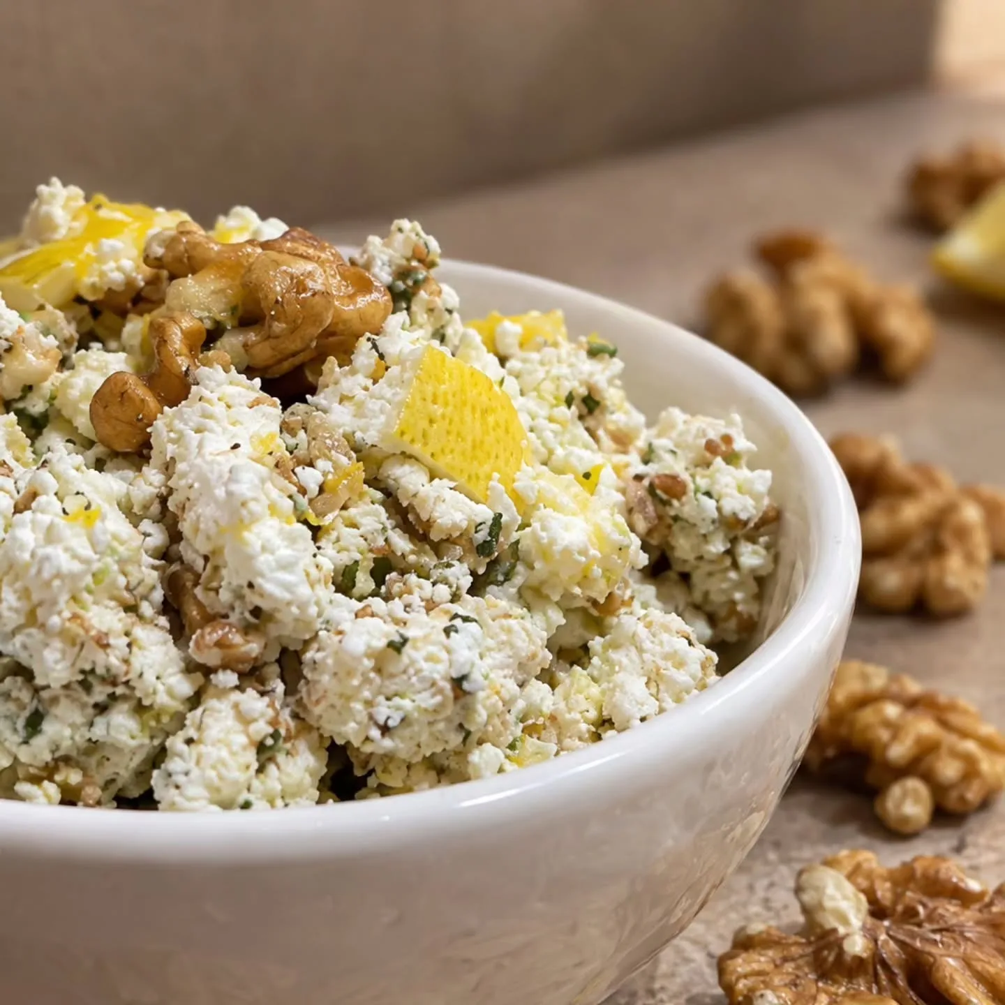 Lemon walnut cheese